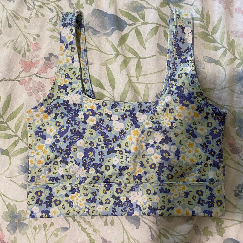 Floral sports bra